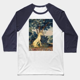 UNICORN IN WOODLAND LANDSCAPE AMONG GREENERY AND TREES Baseball T-Shirt
